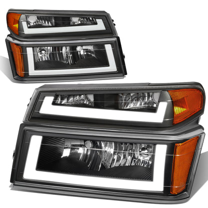 FAROS 04-12 CHEVY COLORADO - LED RUNNING LIGHTS REQUIRE TAPPING INTO EXISTING WIRING - LED DRL - BLACK HOUSING / AMBER CORNER - 9006 LOW BEAM / 9005 HIGH