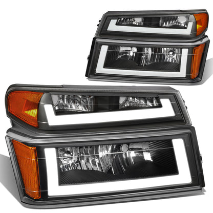 FAROS 04-12 CHEVY COLORADO - LED RUNNING LIGHTS REQUIRE TAPPING INTO EXISTING WIRING - LED DRL - BLACK HOUSING / AMBER CORNER - 9006 LOW BEAM / 9005 HIGH