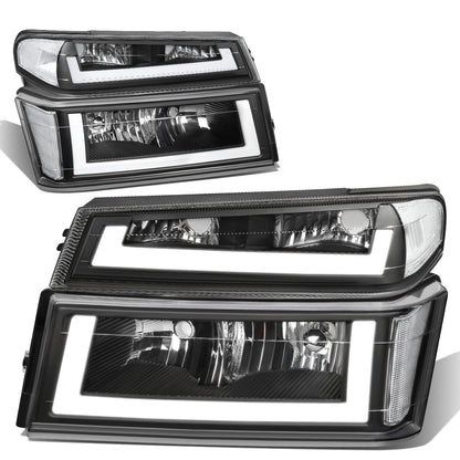 FAROS 04-12 CHEVY COLORADO - LED RUNNING LIGHTS REQUIRE TAPPING INTO EXISTING WIRING - LED DRL - BLACK HOUSING / CLEAR CORNER - 9006 LOW BEAM / 9005 HIGH