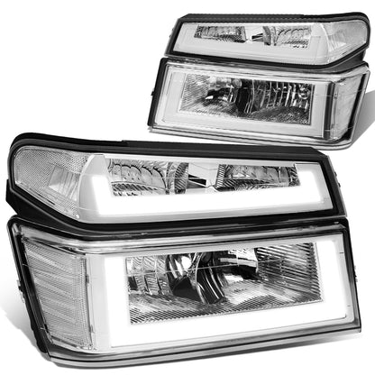 FAROS 04-12 CHEVY COLORADO - LED RUNNING LIGHTS REQUIRE TAPPING INTO EXISTING WIRING - LED DRL - CHROME HOUSING / CLEAR CORNER - 9006 LOW BEAM / 9005 HIGH
