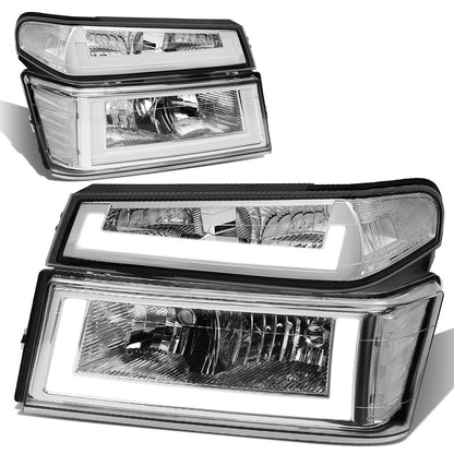 FAROS 04-12 CHEVY COLORADO - LED RUNNING LIGHTS REQUIRE TAPPING INTO EXISTING WIRING - LED DRL - CHROME HOUSING / CLEAR CORNER - 9006 LOW BEAM / 9005 HIGH