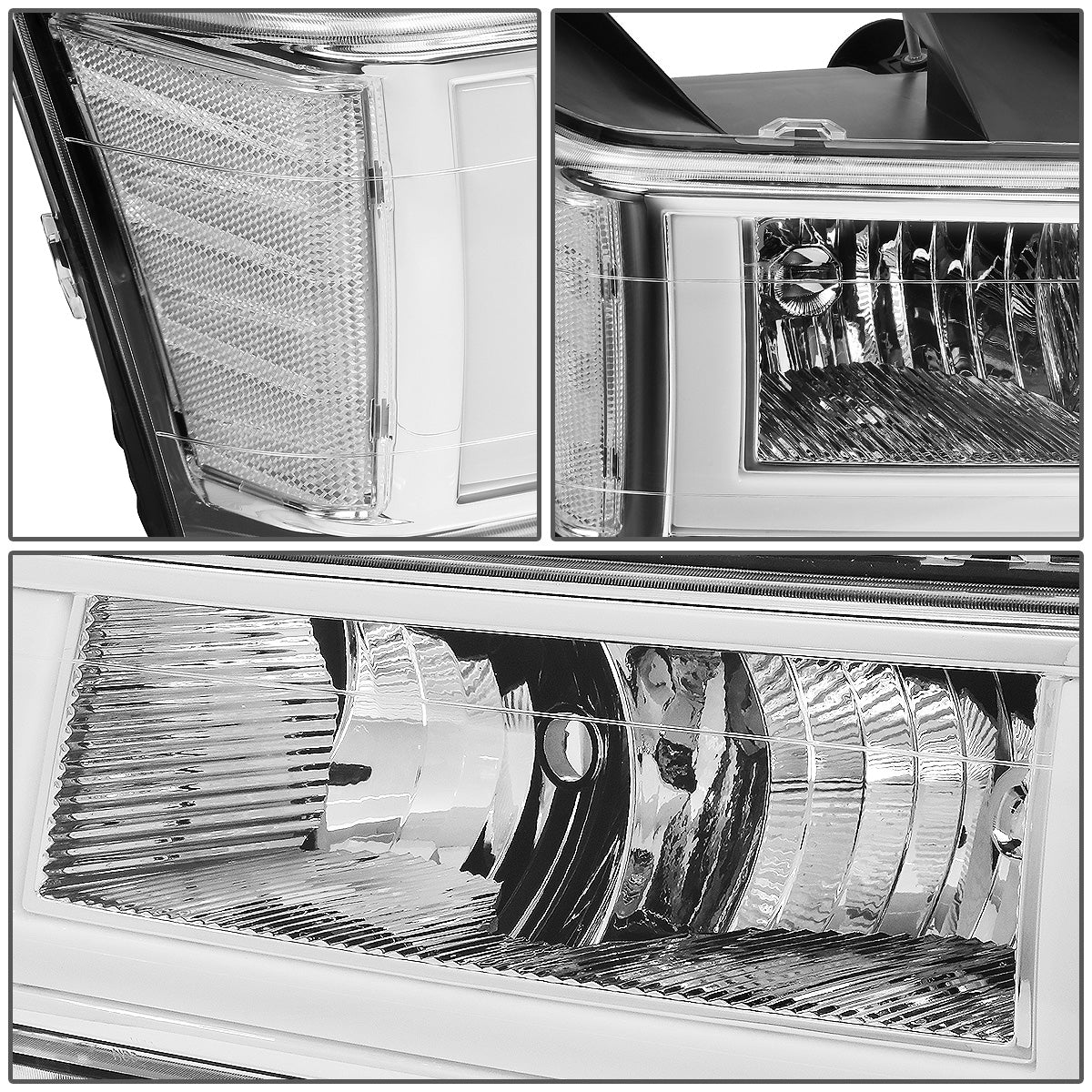 FAROS 04-12 CHEVY COLORADO - LED RUNNING LIGHTS REQUIRE TAPPING INTO EXISTING WIRING - LED DRL - CHROME HOUSING / CLEAR CORNER - 9006 LOW BEAM / 9005 HIGH