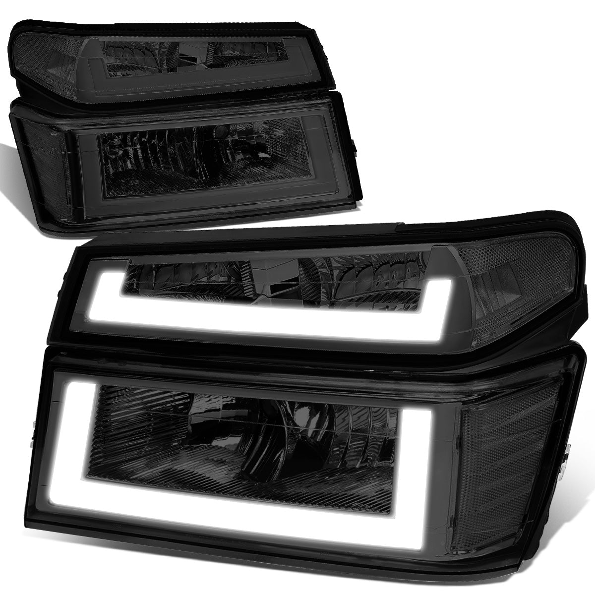 FAROS 04-12 CHEVY COLORADO - LED RUNNING LIGHTS REQUIRE TAPPING INTO EXISTING WIRING - LED DRL - SMOKE HOUSING / CLEAR CORNER - 9006 LOW BEAM / 9005 HIGH