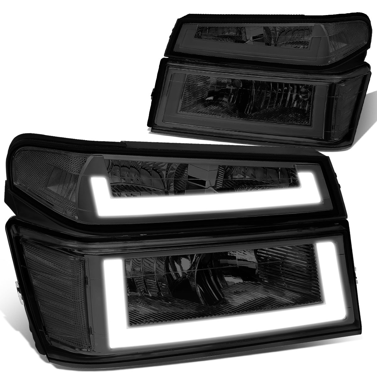 FAROS 04-12 CHEVY COLORADO - LED RUNNING LIGHTS REQUIRE TAPPING INTO EXISTING WIRING - LED DRL - SMOKE HOUSING / CLEAR CORNER - 9006 LOW BEAM / 9005 HIGH