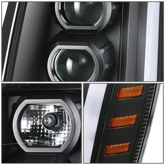 FAROS 07-14 CADILLAC ESCALADE / 07-14 CADILLAC ESCALADE ESV / 07-13 CADILLAC ESCALADE EXT - PROJECTOR HOUSING - H7 / H1 - BLACK HOUSING / AMBER CORNER