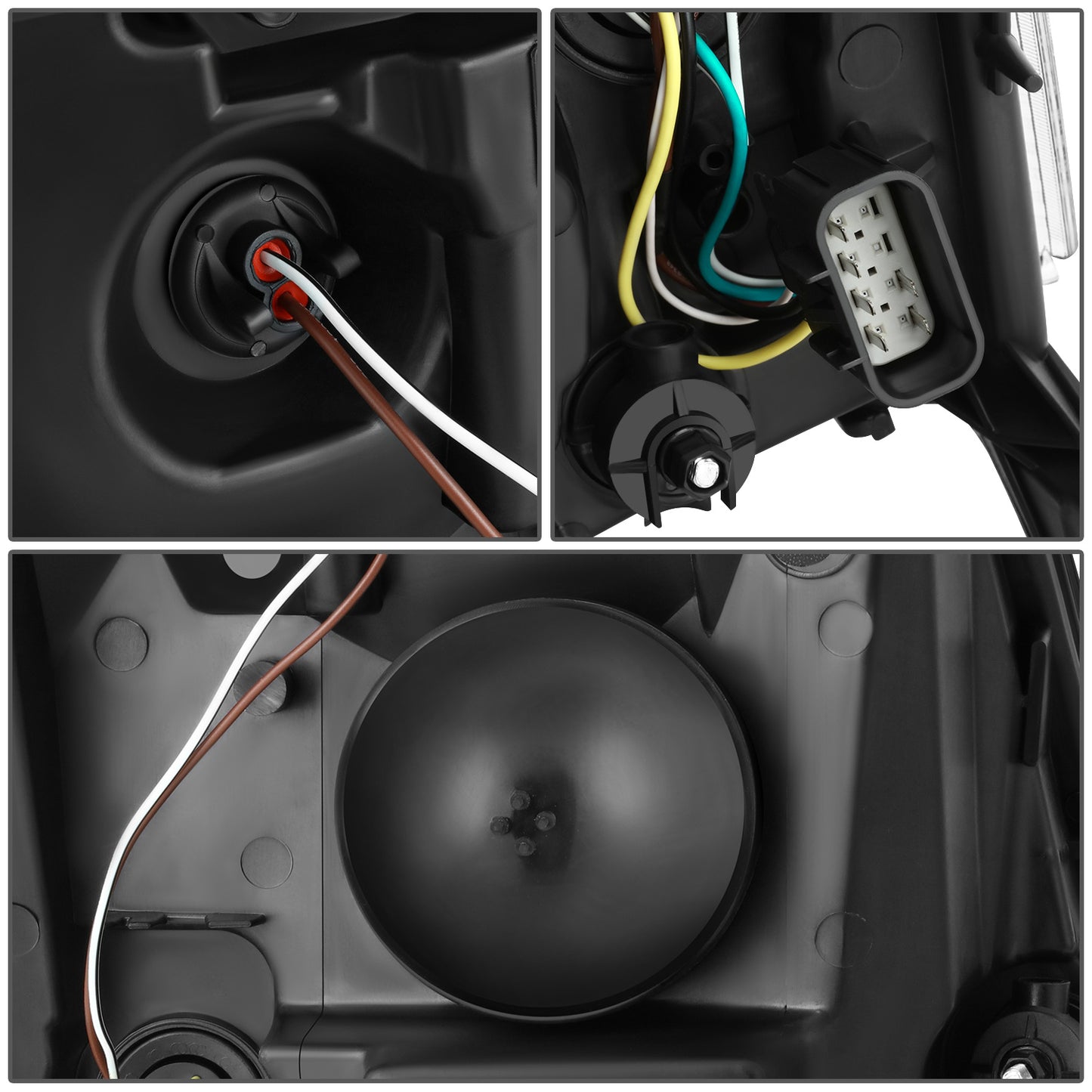 FAROS 07-14 CADILLAC ESCALADE / 07-14 CADILLAC ESCALADE ESV / 07-13 CADILLAC ESCALADE EXT - PROJECTOR HOUSING - H7 / H1 - BLACK HOUSING / CLEAR CORNER