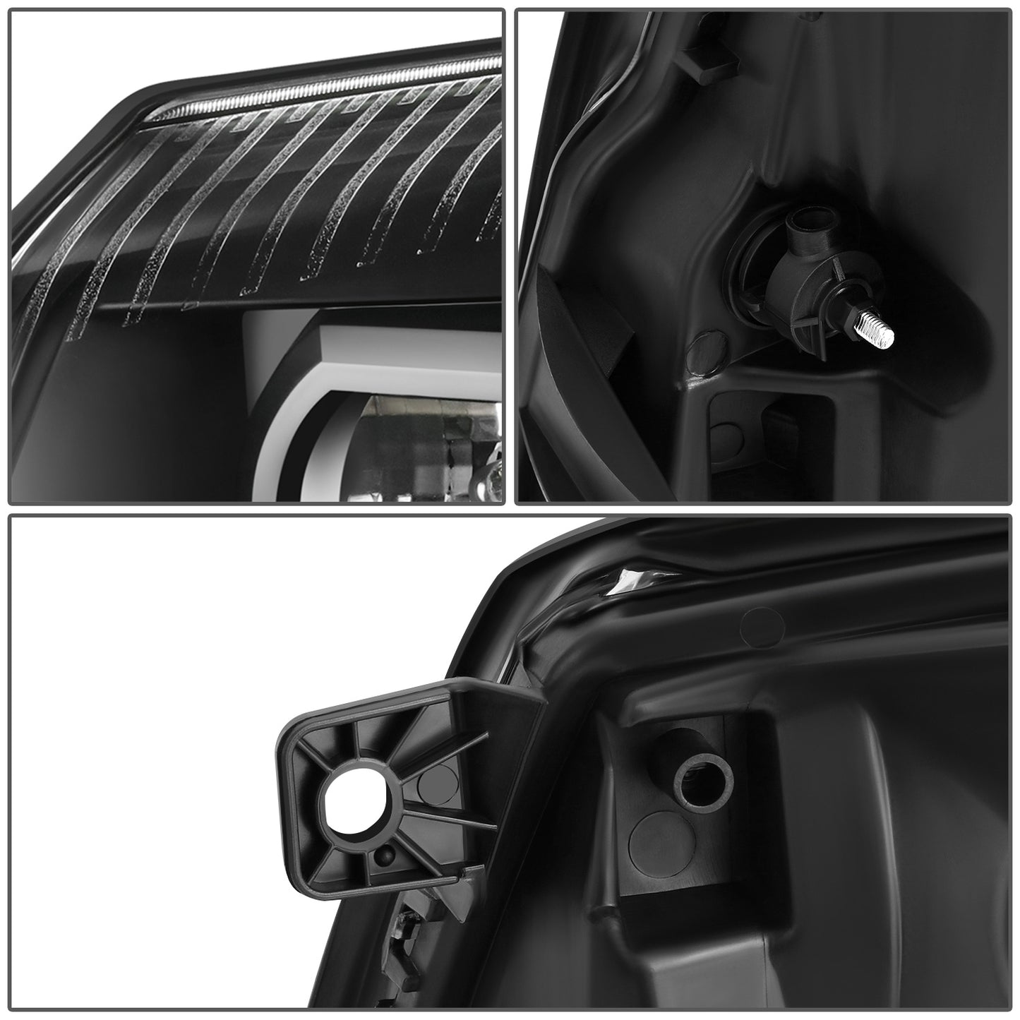 FAROS 07-14 CADILLAC ESCALADE / 07-14 CADILLAC ESCALADE ESV / 07-13 CADILLAC ESCALADE EXT - PROJECTOR HOUSING - H7 / H1 - BLACK HOUSING / CLEAR CORNER