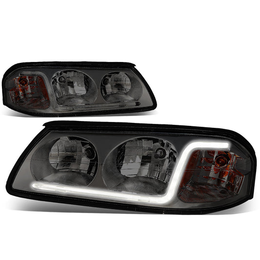 FAROS 00-05 CHEVY IMPALA 4-DOOR - LED DRL - SMOKE HOUSING / AMBER CORNER - 9006 LOW BEAM / 9005 HIGH BEAM