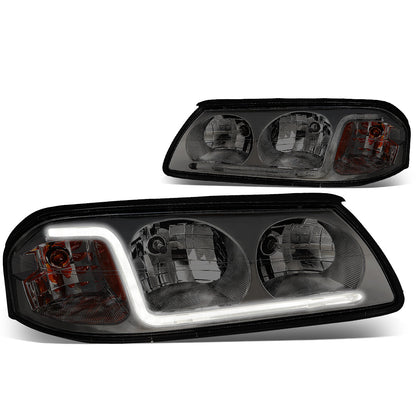 FAROS 00-05 CHEVY IMPALA 4-DOOR - LED DRL - SMOKE HOUSING / AMBER CORNER - 9006 LOW BEAM / 9005 HIGH BEAM