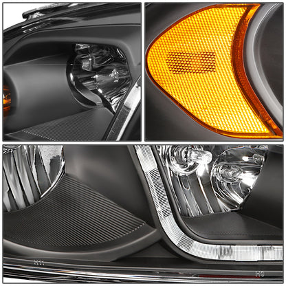 FAROS 06-13 CHEVY IMPALA / 06-07 MONTE CARLO / 14-16 CHEVY IMPALA LIMITED 2/4-DOOR - LED DRL - BLACK HOUSING / AMBER CORNER - H11 LOW BEAM / H9 HIGH BEAM