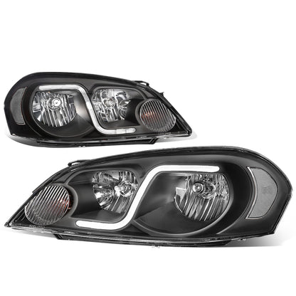 FAROS 06-13 CHEVY IMPALA / 06-07 MONTE CARLO / 14-16 CHEVY IMPALA LIMITED 2/4-DOOR - LED DRL - BLACK HOUSING / CLEAR CORNER - H11 LOW BEAM / H9 HIGH BEAM