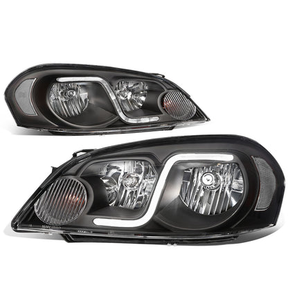 FAROS 06-13 CHEVY IMPALA / 06-07 MONTE CARLO / 14-16 CHEVY IMPALA LIMITED 2/4-DOOR - LED DRL - BLACK HOUSING / CLEAR CORNER - H11 LOW BEAM / H9 HIGH BEAM