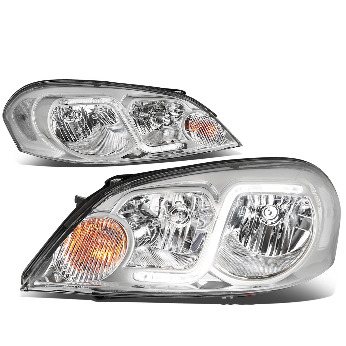 FAROS 06-13 CHEVY IMPALA / 06-07 MONTE CARLO / 14-16 CHEVY IMPALA LIMITED 2/4-DOOR - LED DRL - CHROME HOUSING / CLEAR CORNER - H11 LOW BEAM / H9 HIGH BEAM