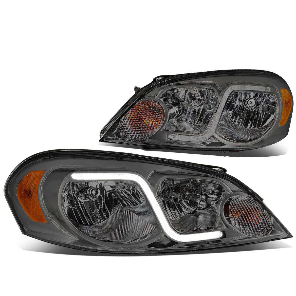 FAROS 06-13 CHEVY IMPALA / 06-07 MONTE CARLO / 14-16 CHEVY IMPALA LIMITED 2/4-DOOR - LED DRL - SMOKE HOUSING / AMBER CORNER - H11 LOW BEAM / H9 HIGH BEAM