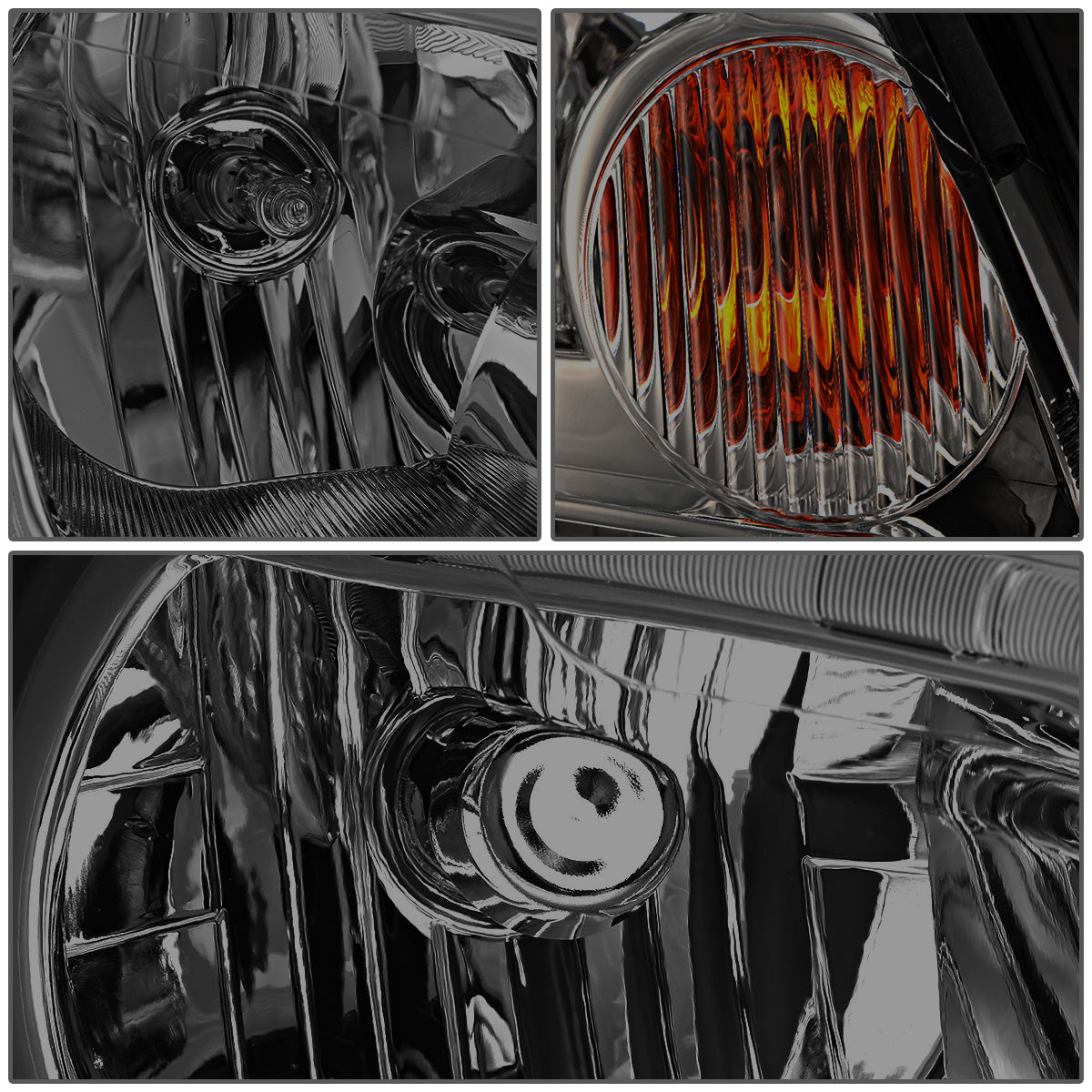 FAROS 06-13 CHEVY IMPALA / 06-07 MONTE CARLO / 14-16 CHEVY IMPALA LIMITED 2/4-DOOR - LED DRL - SMOKE HOUSING / AMBER CORNER - H11 LOW BEAM / H9 HIGH BEAM