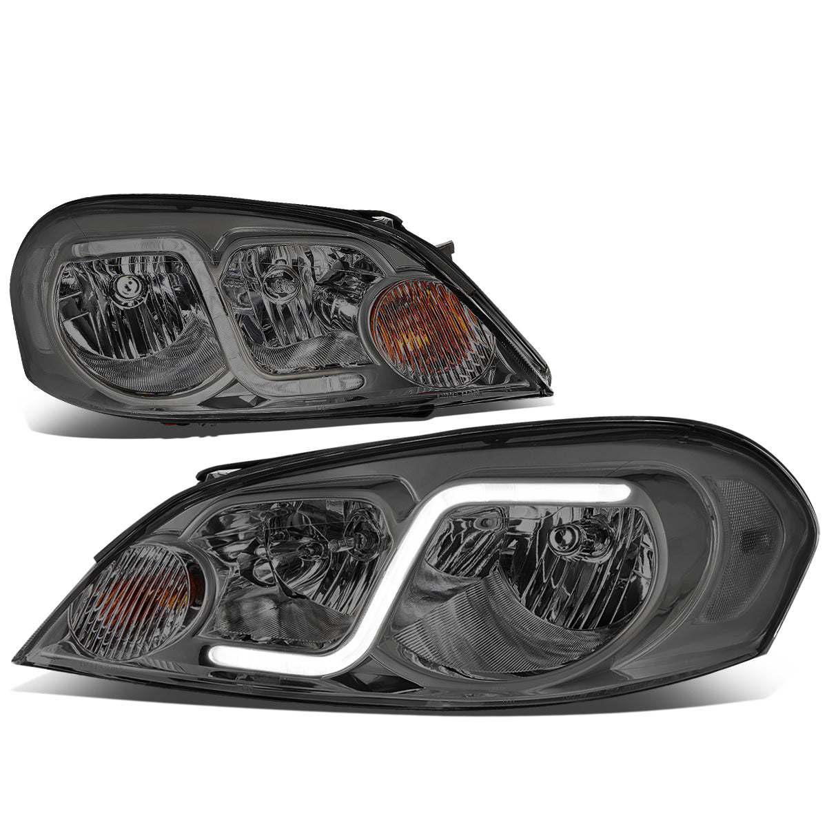 FAROS 06-13 CHEVY IMPALA / 06-07 MONTE CARLO / 14-16 CHEVY IMPALA LIMITED 2/4-DOOR - LED DRL - SMOKE HOUSING / CLEAR CORNER - H11 LOW BEAM / H9 HIGH BEAM