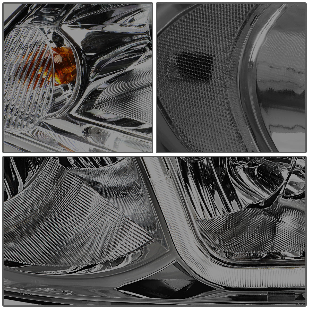 FAROS 06-13 CHEVY IMPALA / 06-07 MONTE CARLO / 14-16 CHEVY IMPALA LIMITED 2/4-DOOR - LED DRL - SMOKE HOUSING / CLEAR CORNER - H11 LOW BEAM / H9 HIGH BEAM