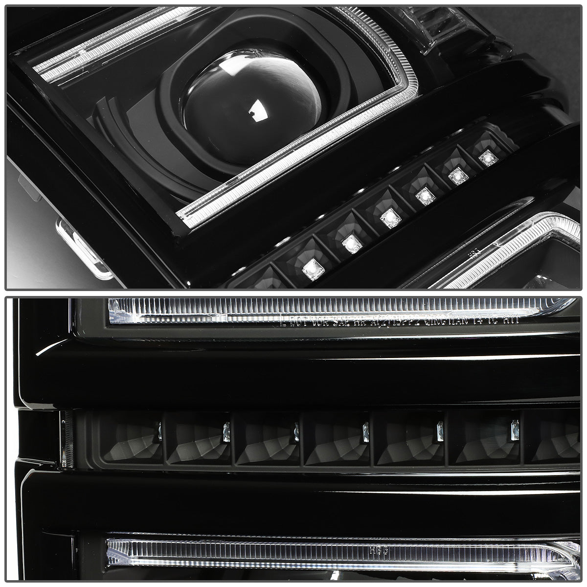 FAROS 14-15 CHEVROLET SILVERADO 1500 - LED DRL - BLACK HOUSING / CLEAR CORNER - H1 LOW BEAM / 9005 HIGH BEAM
