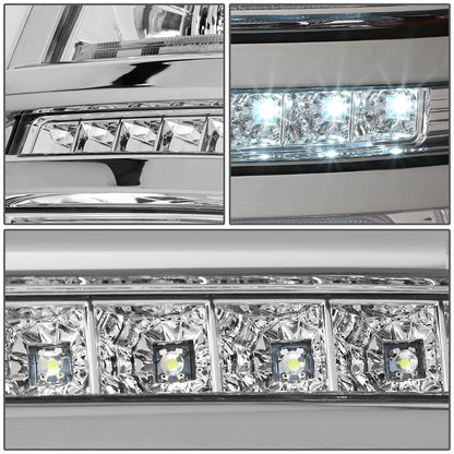 FAROS 14-15 CHEVROLET SILVERADO 1500 - LED DRL - CHROME HOUSING / CLEAR CORNER - H1 LOW BEAM / 9005 HIGH BEAM