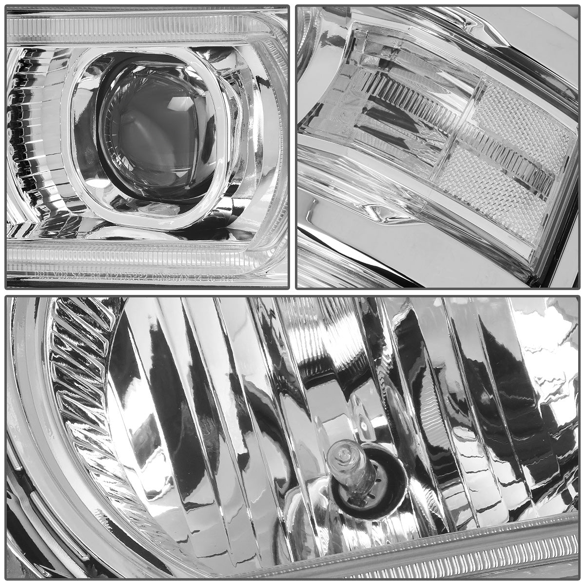 FAROS 14-15 CHEVROLET SILVERADO 1500 - LED DRL - CHROME HOUSING / CLEAR CORNER - H1 LOW BEAM / 9005 HIGH BEAM