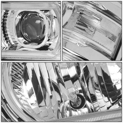FAROS 14-15 CHEVROLET SILVERADO 1500 - LED DRL - CHROME HOUSING / CLEAR CORNER - H1 LOW BEAM / 9005 HIGH BEAM