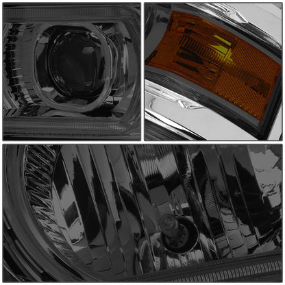 FAROS 14-15 CHEVROLET SILVERADO 1500 - LED DRL - SMOKE HOUSING / AMBER CORNER - H1 LOW BEAM / 9005 HIGH BEAM