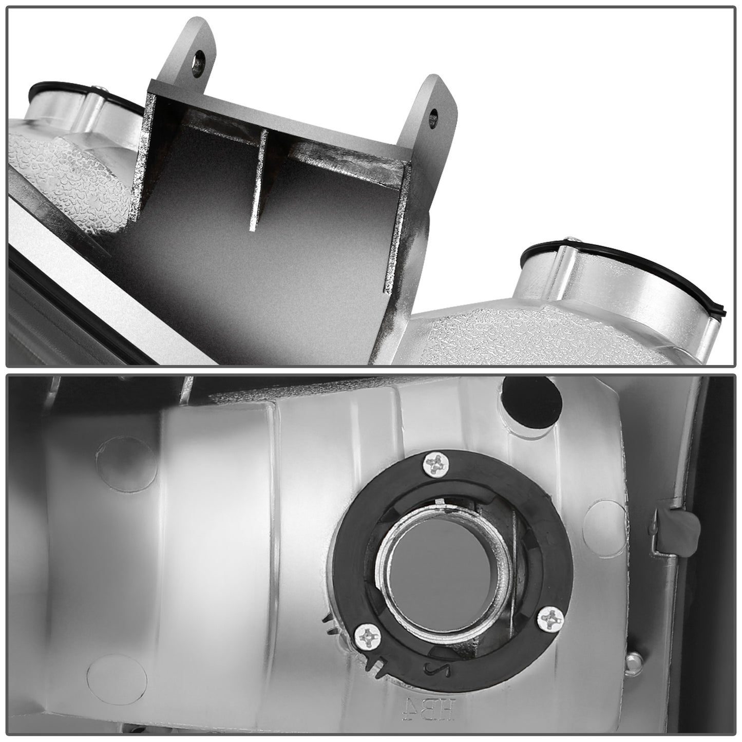 FAROS 03-06 CHEVY SILVERADO 1500, 2500, 3500 / 2007 CHEVY SILVERADO 1500, 2500, 3500 / 03-06 CHEVY AVALANCHE - FITS MODELS WITHOUT BODY CLADDING ONLY - FITS MODELS WITH HALOGEN HEADLIGHTS ONLY - LED DRL - 4PC - SMOKE HOUSING / AMBER CORNER