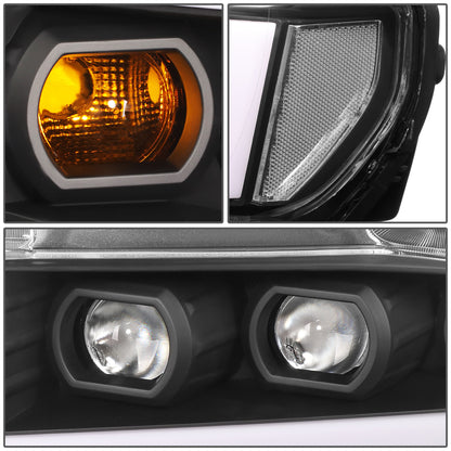 FAROS 19-21 CHEVY SILVERADO 1500 WT/CUSTOM/TRAIL BOSS ONLY / 22 SILVERADO 1500 LTD - LED DRL - QUAD PROJECTOR - BLACK HOUSING / CLEAR CORNER - H1 HIGH / H1 LOW / 7444 SIGNAL - DOES NOT FIT FACTORY LED MODELS