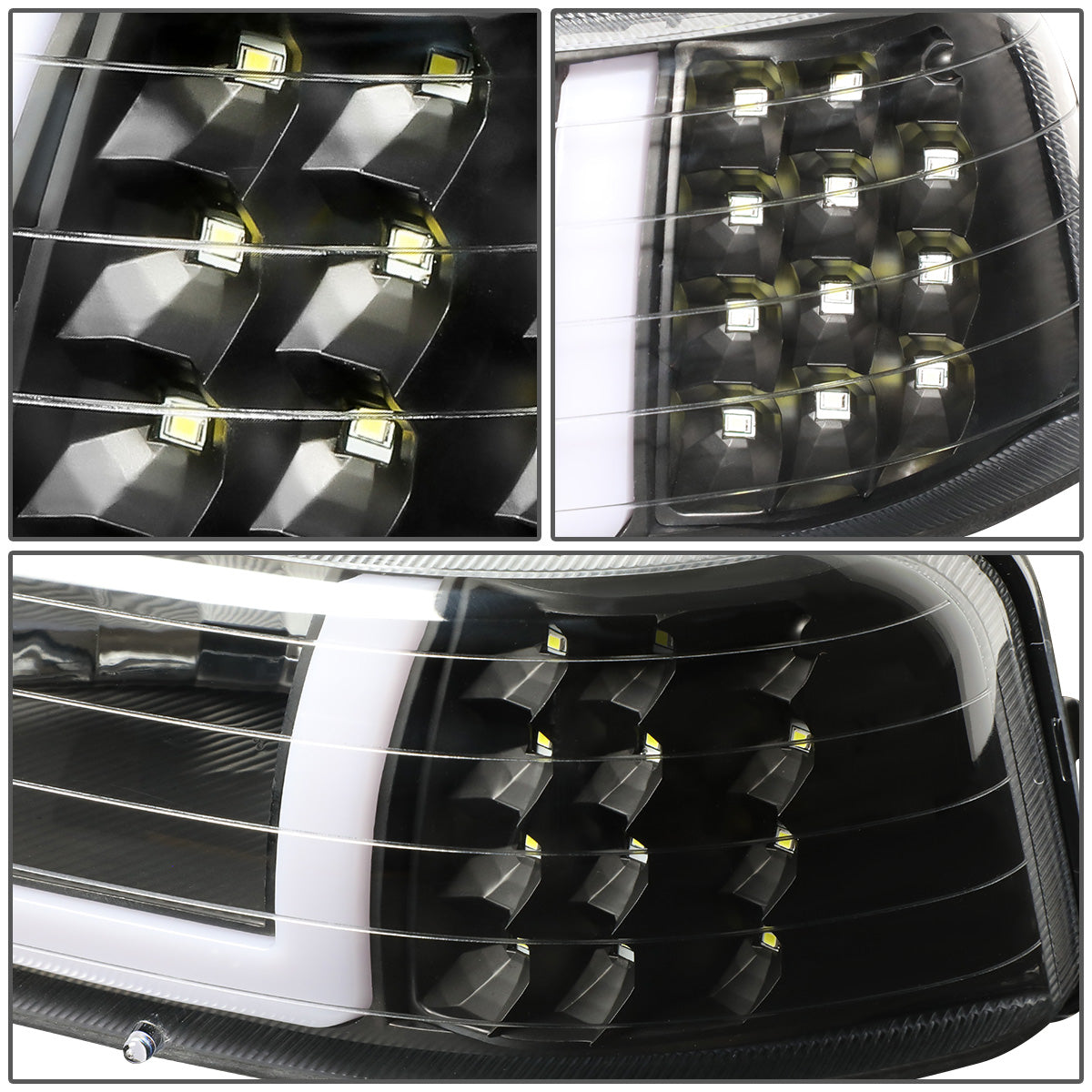 FAROS 99-02 CHEVY SILVERADO 1500, 2500 / 01-02 CHEVY SILVERADO 1500HD, SILVERADO 2500HD, SILVERADO 3500 / 00-06 CHEVY SUBURBAN 1500, SUBURBAN 2500, TAHOE - LED DRL - DRL REQUIRES WIRING INTO EXISTING LIGHTING HARNESS - 4PC - BLACK HOUSING / CLEAR CORNER