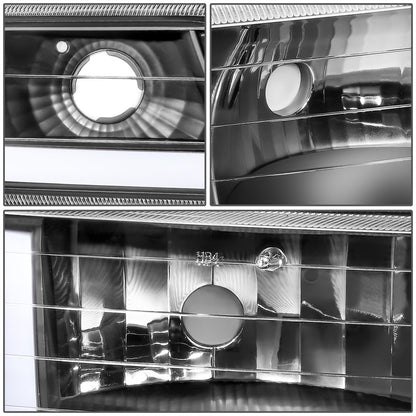 FAROS 99-02 CHEVY SILVERADO 1500, 2500 / 01-02 CHEVY SILVERADO 1500HD, SILVERADO 2500HD, SILVERADO 3500 / 00-06 CHEVY SUBURBAN 1500, SUBURBAN 2500, TAHOE - LED DRL - DRL REQUIRES WIRING INTO EXISTING LIGHTING HARNESS - 4PC - BLACK HOUSING / CLEAR CORNER