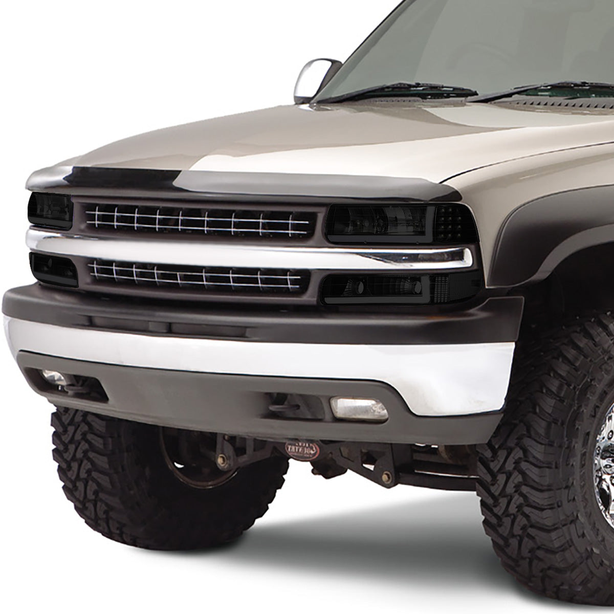 FAROS 99-02 CHEVY SILVERADO 1500, 2500 / 01-02 CHEVY SILVERADO 1500HD, SILVERADO 2500HD, SILVERADO 3500 / 00-06 CHEVY SUBURBAN 1500, SUBURBAN 2500, TAHOE - LED DRL - DRL REQUIRES WIRING INTO EXISTING LIGHTING HARNESS - 4PC - BLACK HOUSING / CLEAR CORNER /