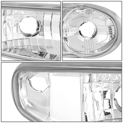 FAROS 2001 GMC SIERRA C3 / 02-06 GMC SIERRA 1500 DENALI / 01-06 GMC YUKON DENALI, YUKON XL 1500 DENALI / 2007 GMC SIERRA 1500 DENALI - LED DRL - 4PC - CHROME HOUSING / AMBER CORNER