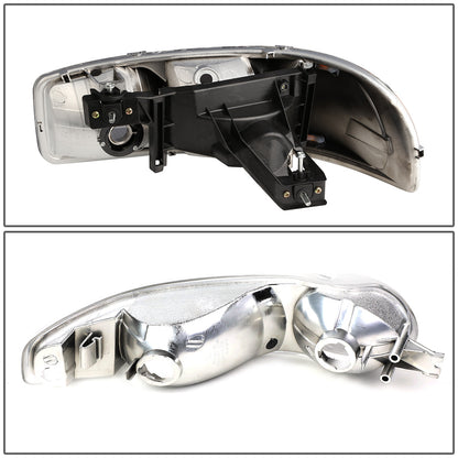 FAROS 2001 GMC SIERRA C3 / 02-06 GMC SIERRA 1500 DENALI / 01-06 GMC YUKON DENALI, YUKON XL 1500 DENALI / 2007 GMC SIERRA 1500 DENALI - LED DRL - 4PC - CHROME HOUSING / CLEAR CORNER