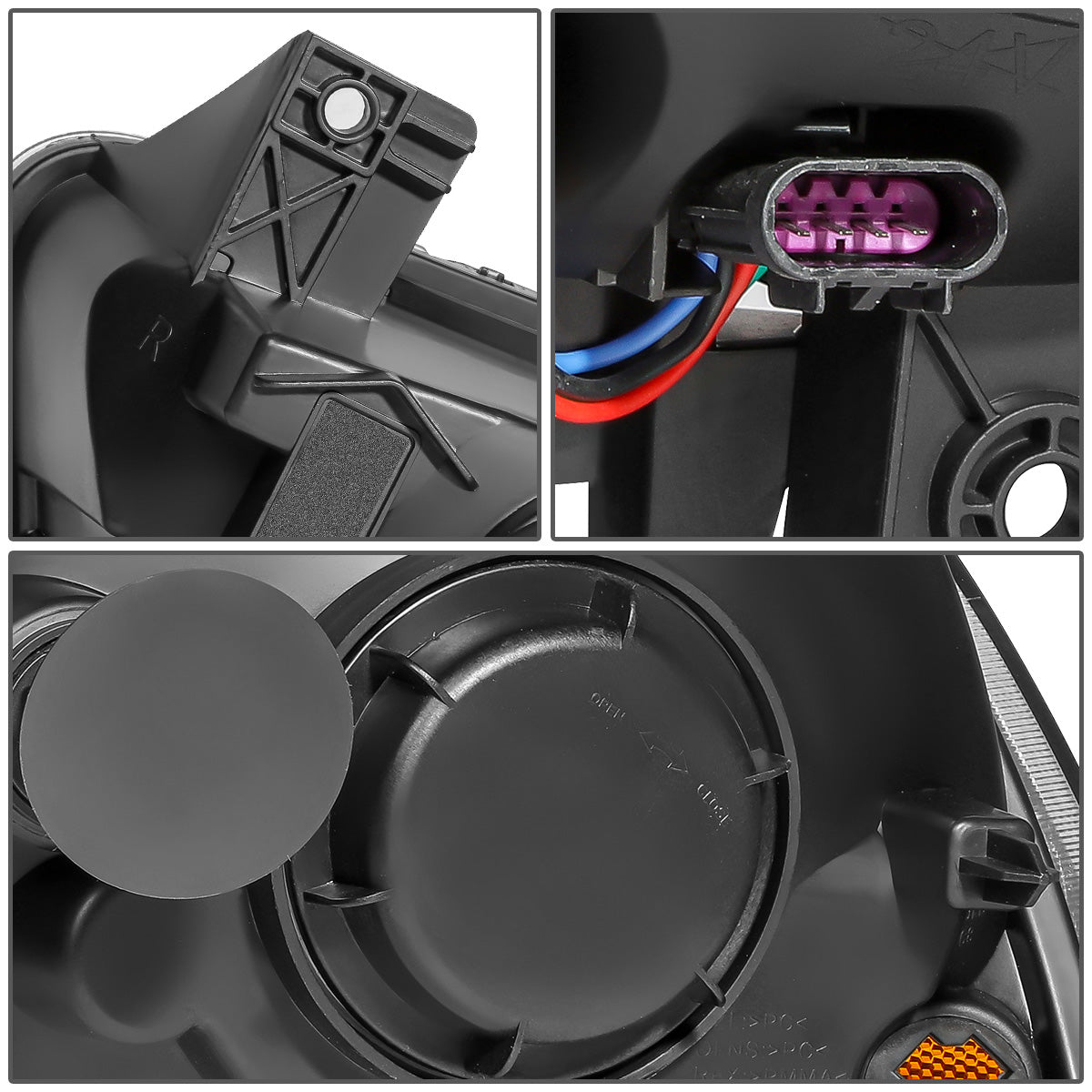 FAROS 11-14 DODGE CHARGER WITH HALOGEN HEADLIGHTS - LED DRL - PROJECTOR - BLACK HOUSING / AMBER CORNER - 9005 HIGH / H11 LOW BEAM / 3157A TURN SIGNAL