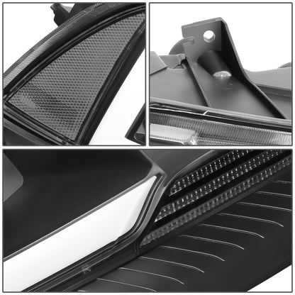 FAROS 11-14 DODGE CHARGER WITH HALOGEN HEADLIGHTS - LED DRL - PROJECTOR - BLACK HOUSING / CLEAR CORNER - 9005 HIGH / H11 LOW BEAM / 3157A TURN SIGNAL
