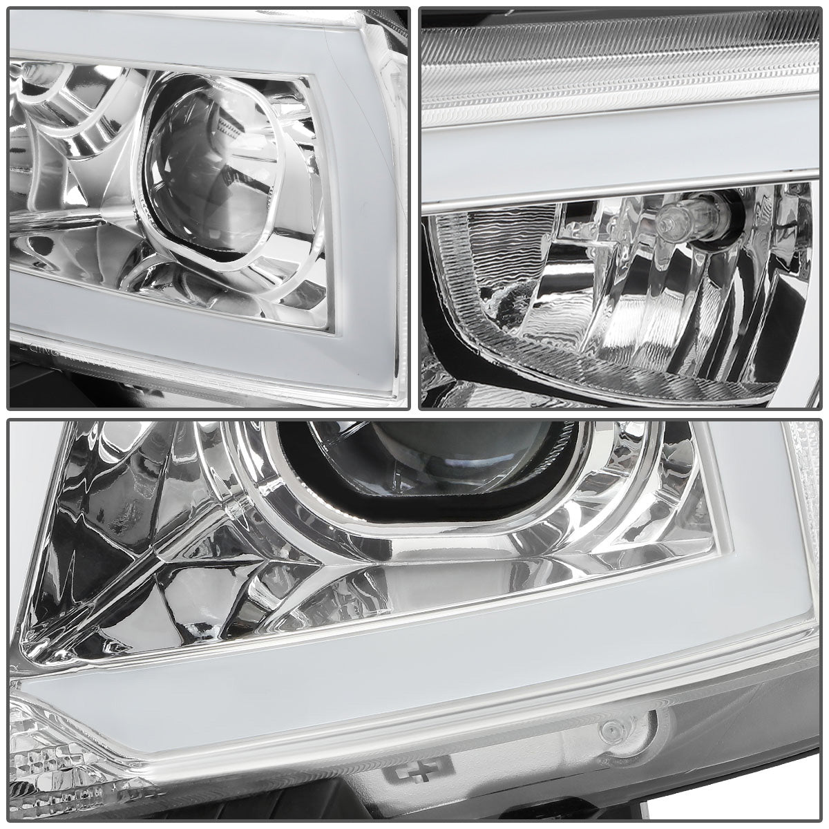 FAROS 11-14 DODGE CHARGER WITH HALOGEN HEADLIGHTS - LED DRL - PROJECTOR - CHROME HOUSING / CLEAR CORNER - 9005 HIGH / H11 LOW BEAM / 3157A TURN SIGNAL
