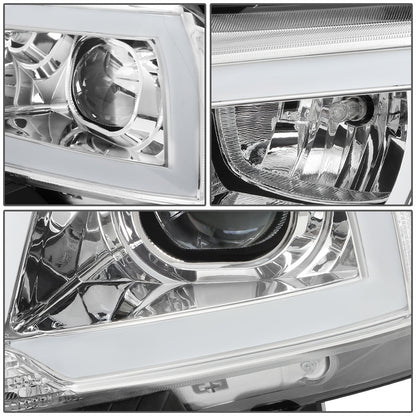FAROS 11-14 DODGE CHARGER WITH HALOGEN HEADLIGHTS - LED DRL - PROJECTOR - CHROME HOUSING / CLEAR CORNER - 9005 HIGH / H11 LOW BEAM / 3157A TURN SIGNAL