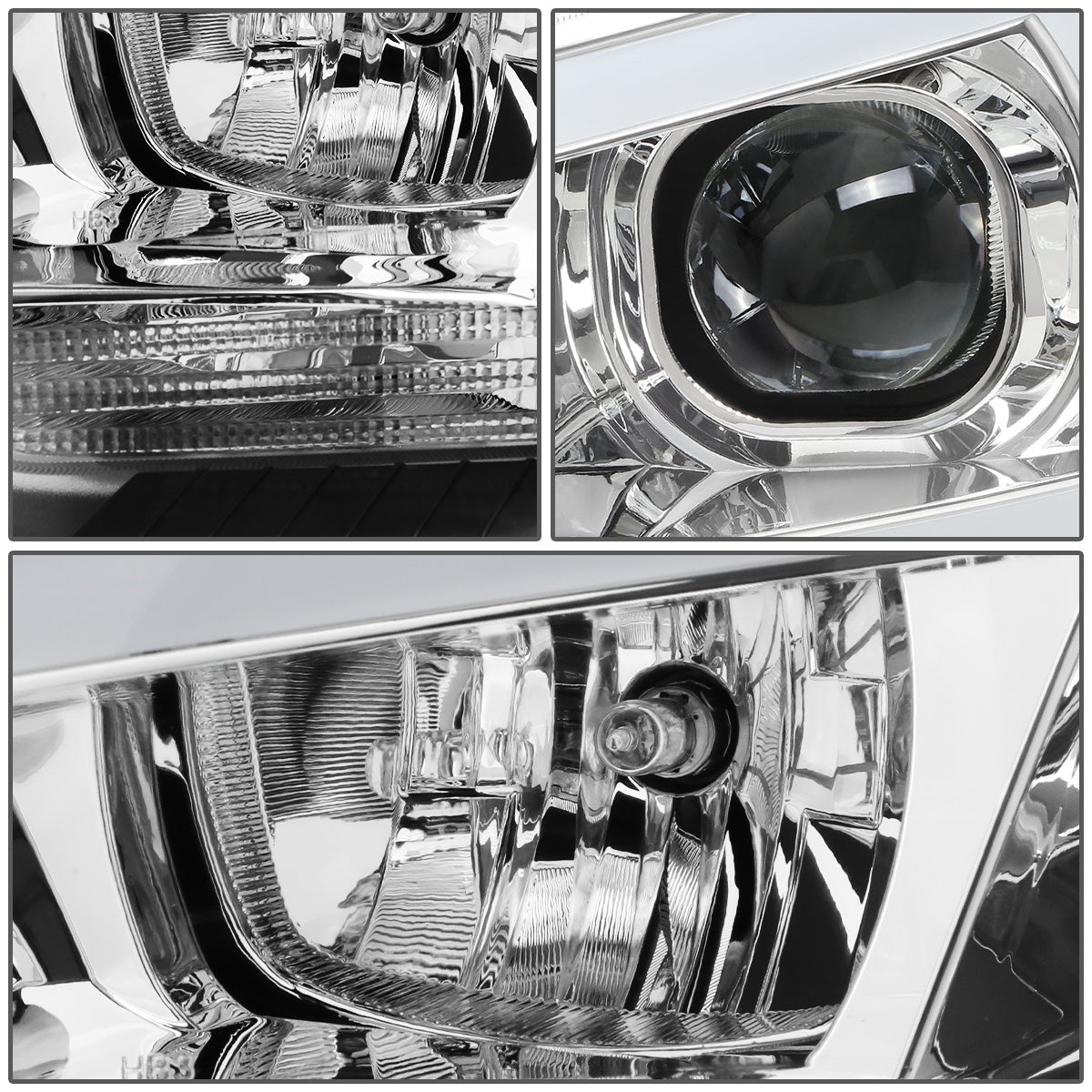 FAROS 11-14 DODGE CHARGER WITH HALOGEN HEADLIGHTS - LED DRL - PROJECTOR - CHROME HOUSING / CLEAR CORNER - 9005 HIGH / H11 LOW BEAM / 3157A TURN SIGNAL