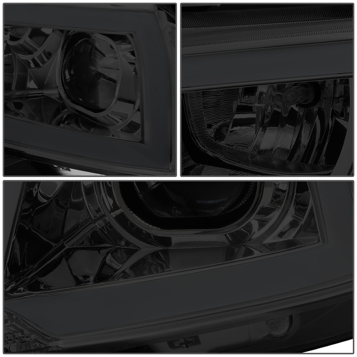 FAROS 11-14 DODGE CHARGER WITH HALOGEN HEADLIGHTS - LED DRL - PROJECTOR - SMOKE HOUSING / CLEAR CORNER - 9005 HIGH / H11 LOW BEAM / 3157A TURN SIGNAL