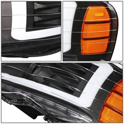 FAROS 02-05 DODGE RAM 1500 2500 3500 - LED DRL - PROJECTOR - BLACK HOUSING / AMBER CORNER - H7 HIGH / LOW BEAM / LED SIGNAL
