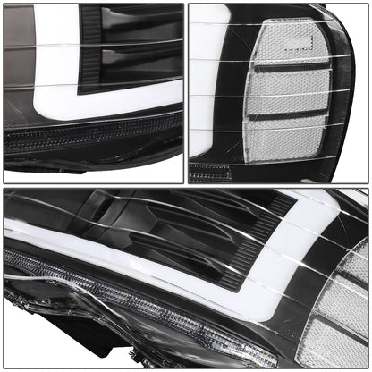 FAROS 02-05 DODGE RAM 1500 2500 3500 - LED DRL - PROJECTOR - BLACK HOUSING / CLEAR CORNER - H7 HIGH / LOW BEAM / LED SIGNAL