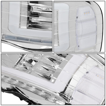 FAROS 02-05 DODGE RAM 1500 2500 3500 - LED DRL - PROJECTOR - CHROME HOUSING / CLEAR CORNER - H7 HIGH / LOW BEAM / LED SIGNAL