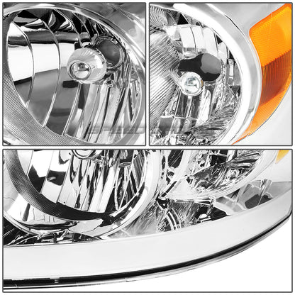 FAROS 06-08 DODGE RAM 1500 / 06-09 RAM 2500 , 3500 2/4-DOOR - FOR 2009 , FIT OLD BODY STYLE ONLY - DOES NOT FIT NEW BODY STYLE MODELS - STOCK HEADLIGHTS WITHOUT AMBER BAR - LED DRL - CHROME HOUSING / AMBER CORNER - H13 LOW BEAM / HIGH BEAM