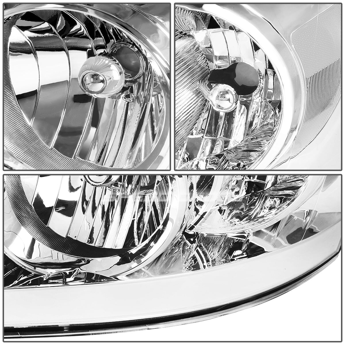 FAROS 06-08 DODGE RAM 1500 / 06-09 RAM 2500 , 3500 2/4-DOOR - FOR 2009 , FIT OLD BODY STYLE ONLY - DOES NOT FIT NEW BODY STYLE MODELS - STOCK HEADLIGHTS WITHOUT AMBER BAR - LED DRL - CHROME HOUSING / CLEAR CORNER - H13 LOW BEAM / HIGH BEAM