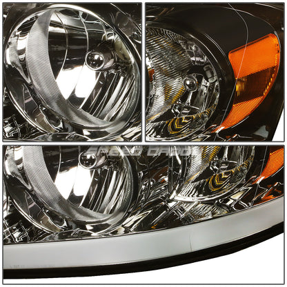 FAROS 06-08 DODGE RAM 1500 / 06-09 RAM 2500 , 3500 2/4-DOOR - FOR 2009 , FIT OLD BODY STYLE ONLY - DOES NOT FIT NEW BODY STYLE MODELS - STOCK HEADLIGHTS WITHOUT AMBER BAR - LED DRL - SMOKE HOUSING / AMBER CORNER - H13 LOW BEAM / HIGH BEAM