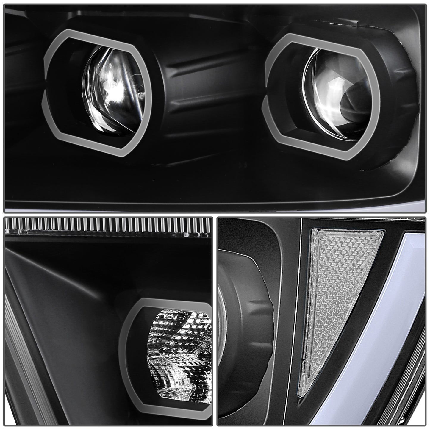 FAROS 19-24 RAM 1500 - WITH FACTORY HALOGEN HEADLIGHTS - OE STYLE - 9005 HIGH / H11 LOW / 12961 MARKER / 4443NA TURN SIGNAL - BLACK HOUSING / CLEAR CORNER