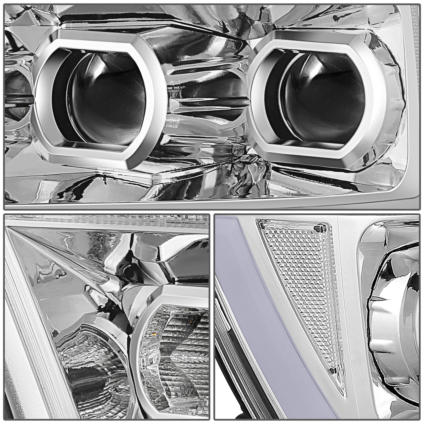 FAROS 19-24 RAM 1500 - WITH FACTORY HALOGEN HEADLIGHTS - OE STYLE - 9005 HIGH / H11 LOW / 12961 MARKER / 4443NA TURN SIGNAL - CHROME HOUSING / CLEAR CORNER