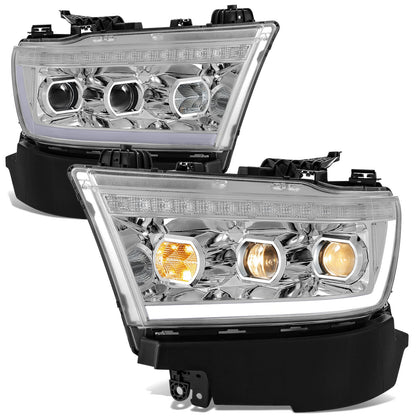 FAROS 19-24 RAM 1500 - WITH FACTORY HALOGEN HEADLIGHTS - OE STYLE - 9005 HIGH / H11 LOW / 12961 MARKER / 4443NA TURN SIGNAL - CHROME HOUSING / CLEAR CORNER