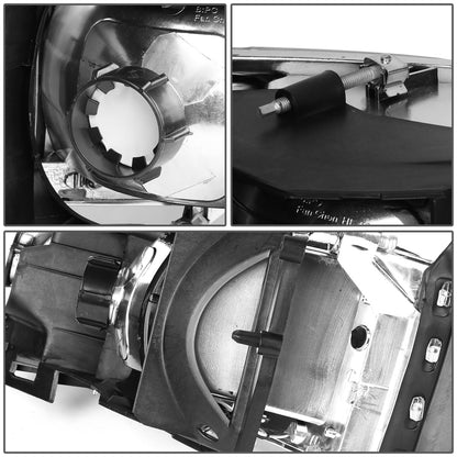 FAROS 94-01 DODGE RAM 1500 / 94-02 DODGE RAM 2500 3500 - DOES NOT FIT SPORT MODELS - LED DRL - CHROME HOUSING / AMBER CORNER - 9004 LOW BEAM / HIGH BEAM