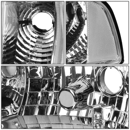 FAROS 94-01 DODGE RAM 1500 / 94-02 DODGE RAM 2500 3500 - DOES NOT FIT SPORT MODELS - LED DRL - CHROME HOUSING / CLEAR CORNER - 9004 LOW BEAM / HIGH BEAM